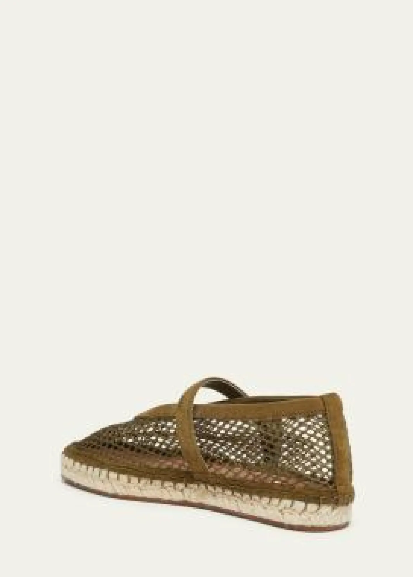 ALAIAFishnet Suede Mary Jane Espadrilles