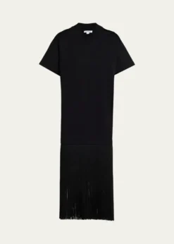 ALAIAFringed Cotton T-Shirt