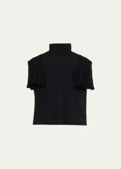 ALAIAGodet-Sleeve Turtleneck Top