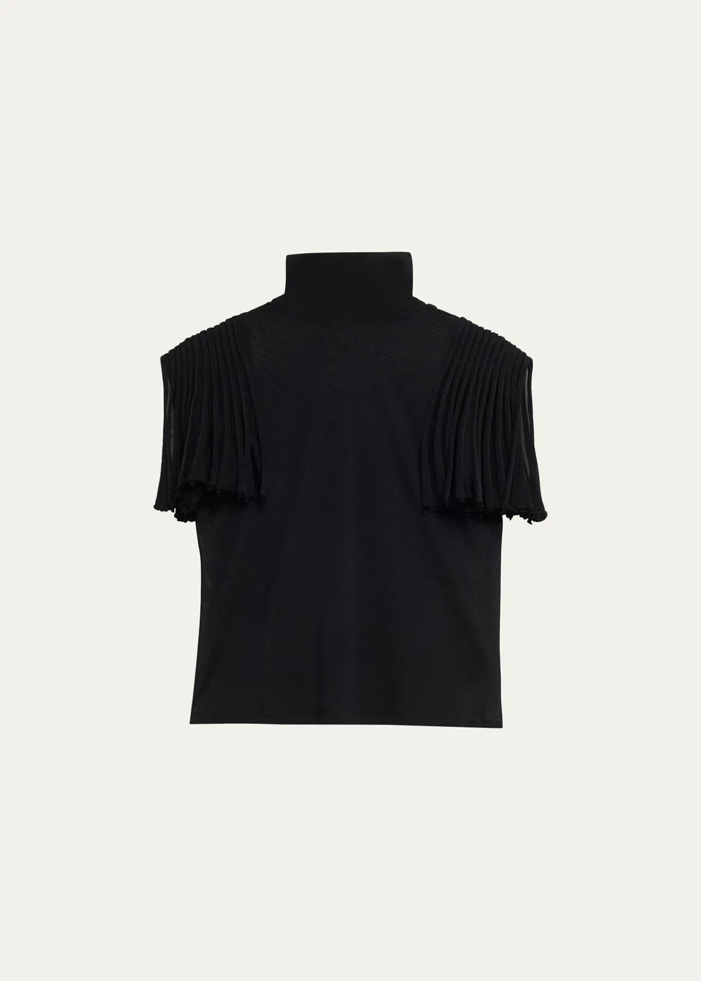 ALAIAGodet-Sleeve Turtleneck Top