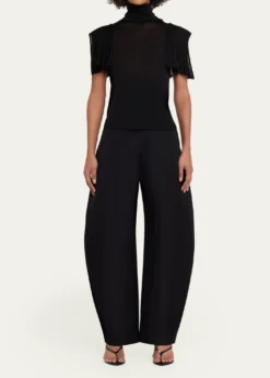 ALAIAGodet-Sleeve Turtleneck Top