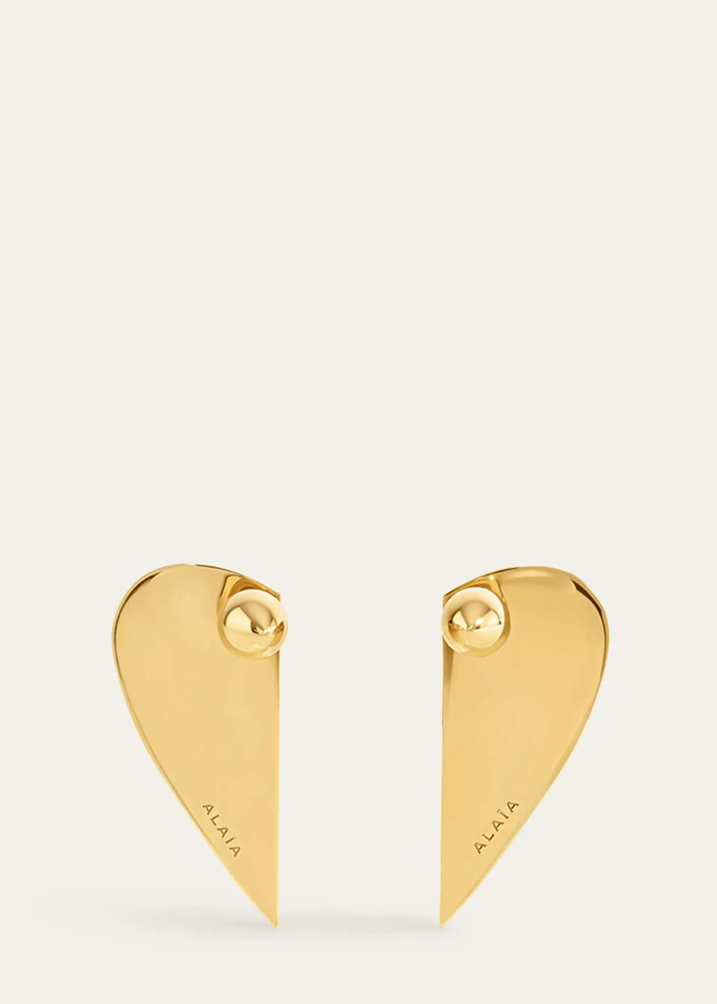 ALAIAHalf Heart-Shaped Earrings