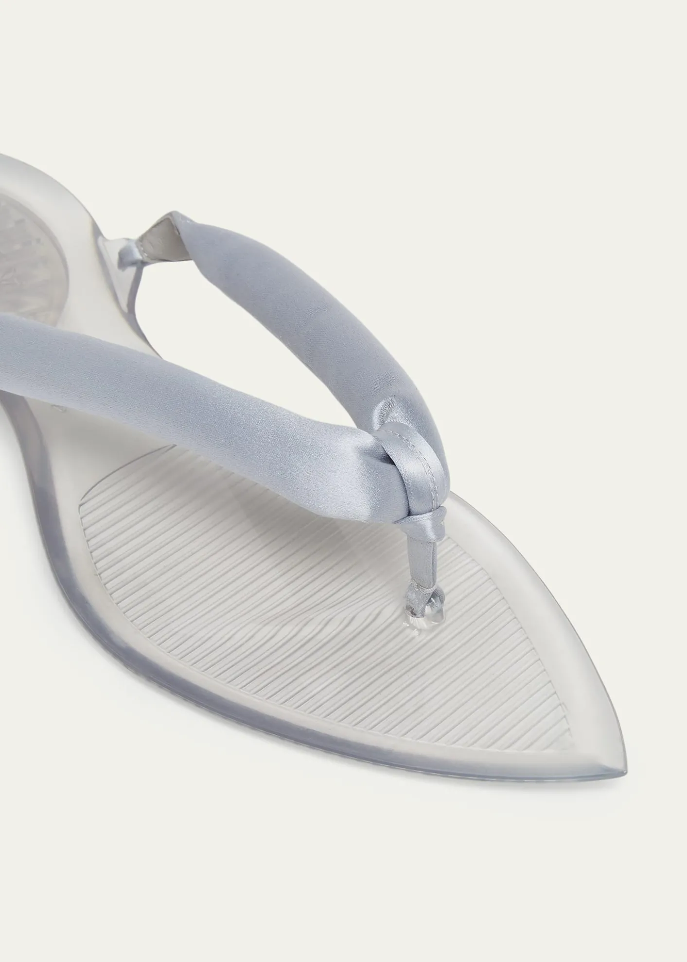 ALAIAInvisible Padded Thong Flat Sandals