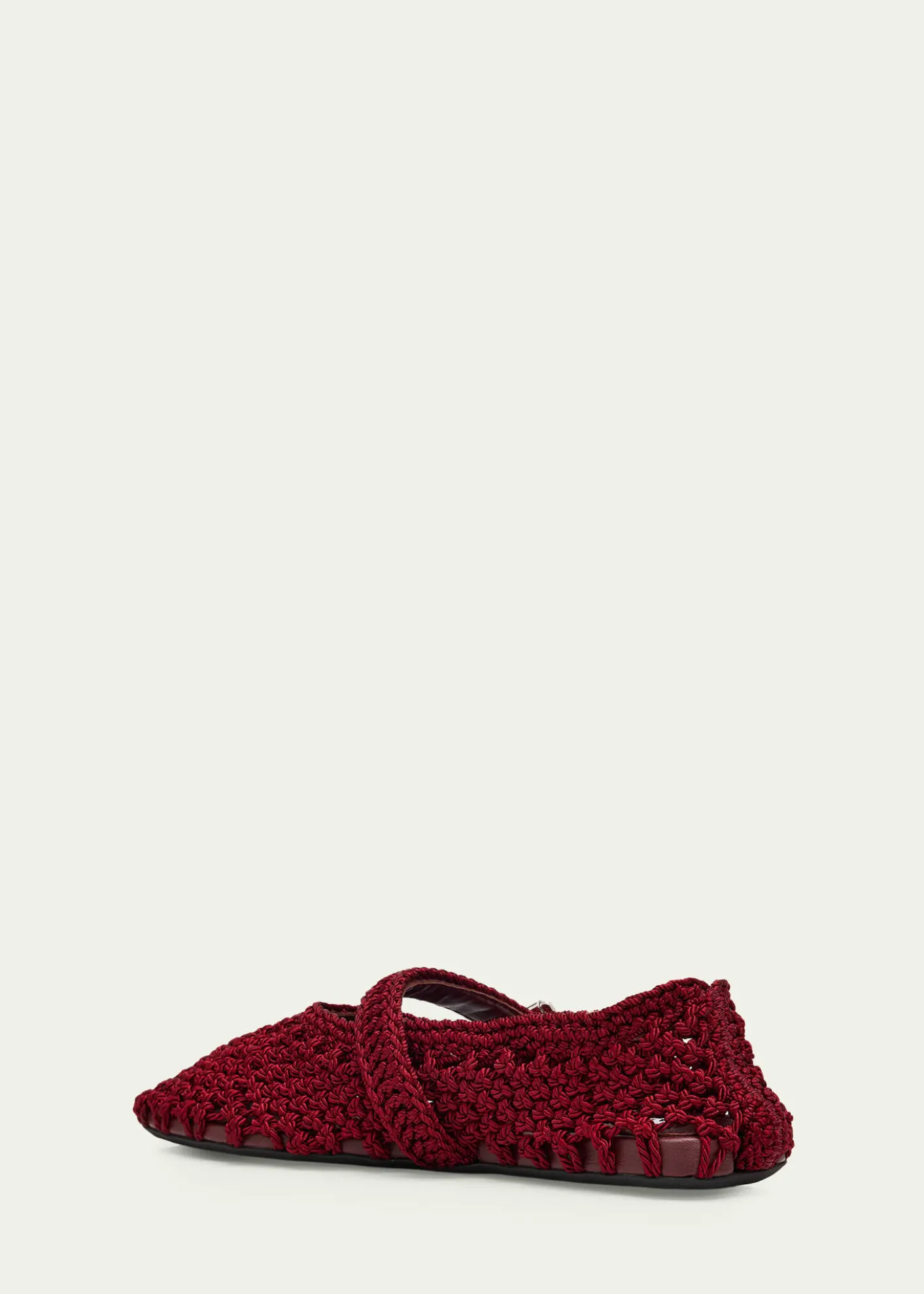 ALAIAKnotted Satin Mary Jane Ballerina Flats