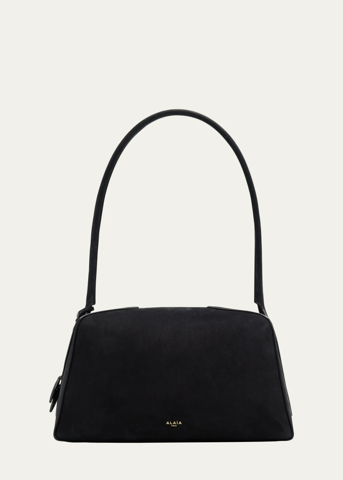 ALAIALe Bouledogue Bowling Shoulder Bag in Nubuck Leather