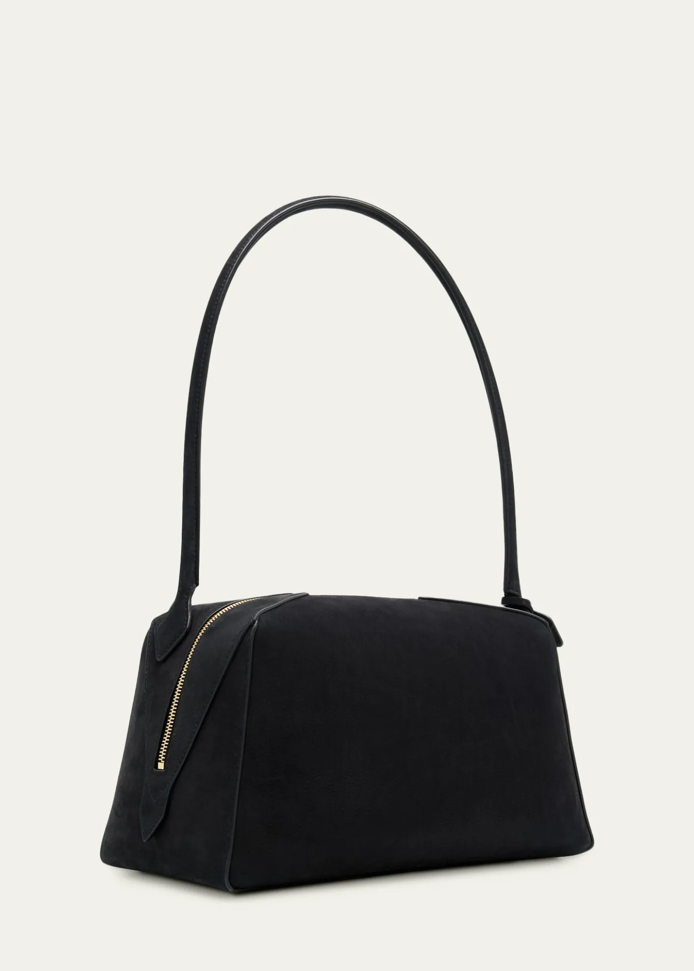 ALAIALe Bouledogue Bowling Shoulder Bag in Nubuck Leather