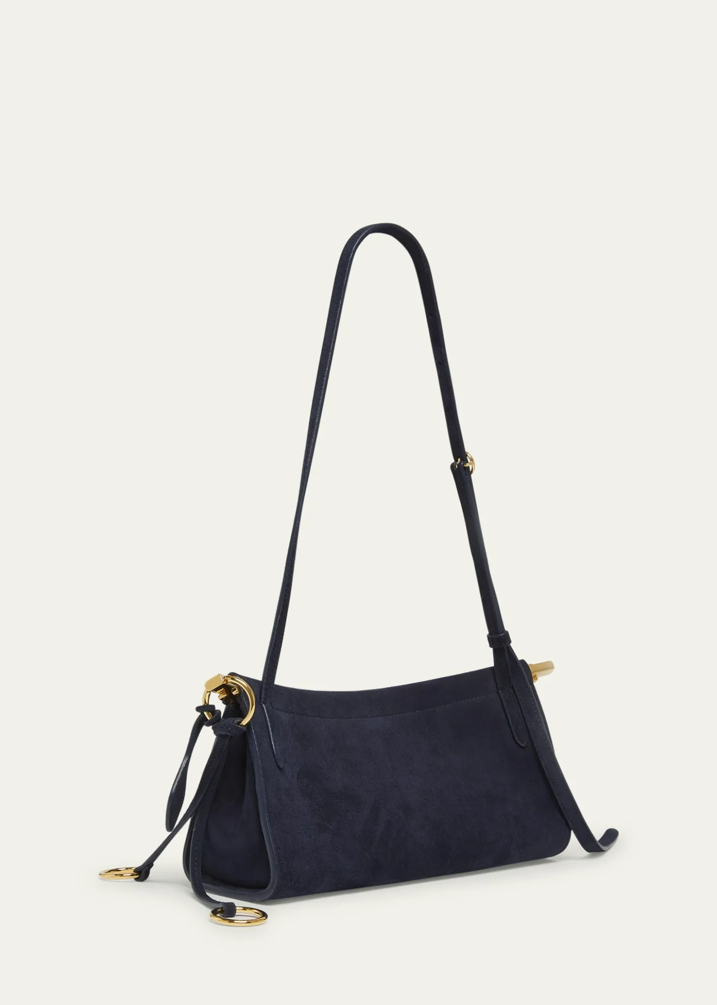 ALAIALe Click East-West Suede Shoulder Bag