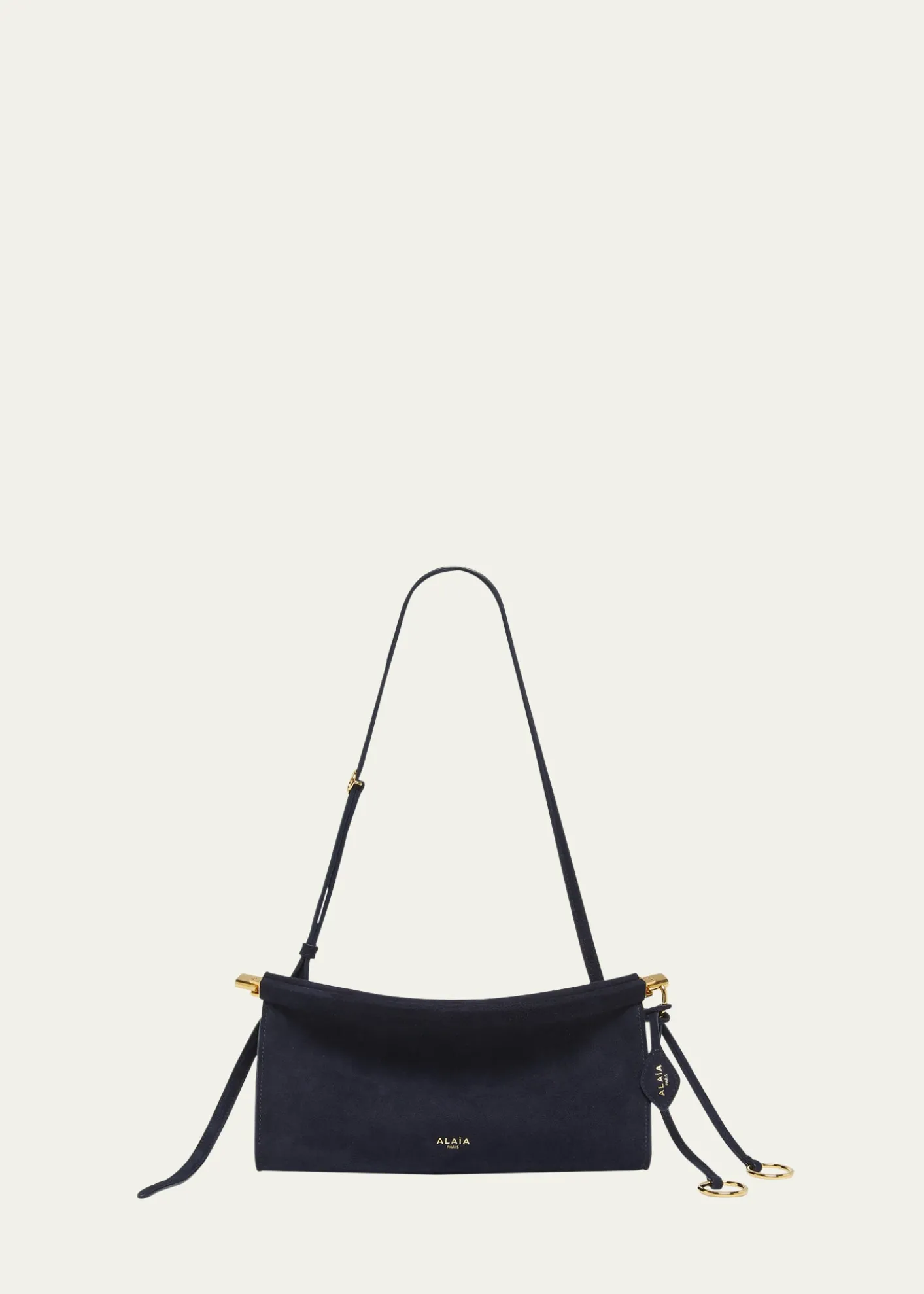 ALAIALe Click East-West Suede Shoulder Bag
