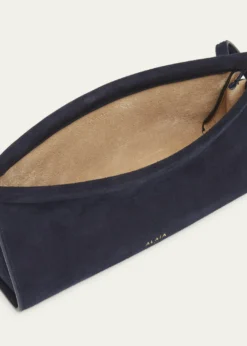 ALAIALe Click East-West Suede Shoulder Bag