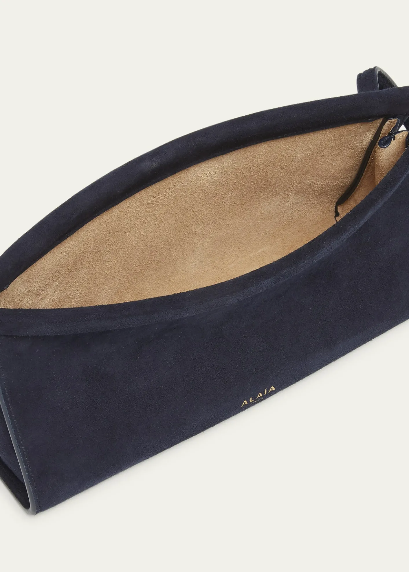 ALAIALe Click East-West Suede Shoulder Bag