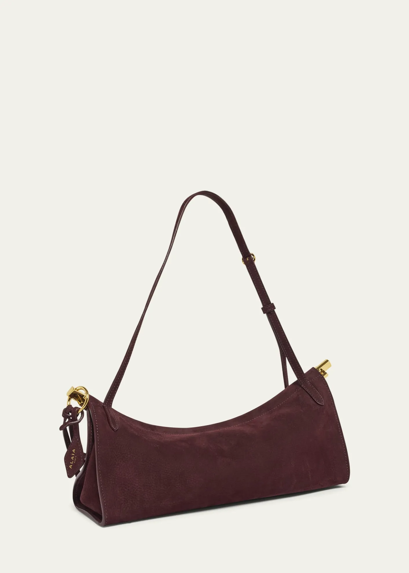 ALAIALe Click Medium Shoulder Bag in Suede