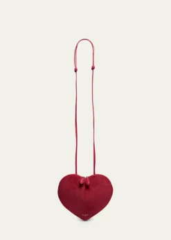 ALAIALe Coeur Crossbody Bag in Suede