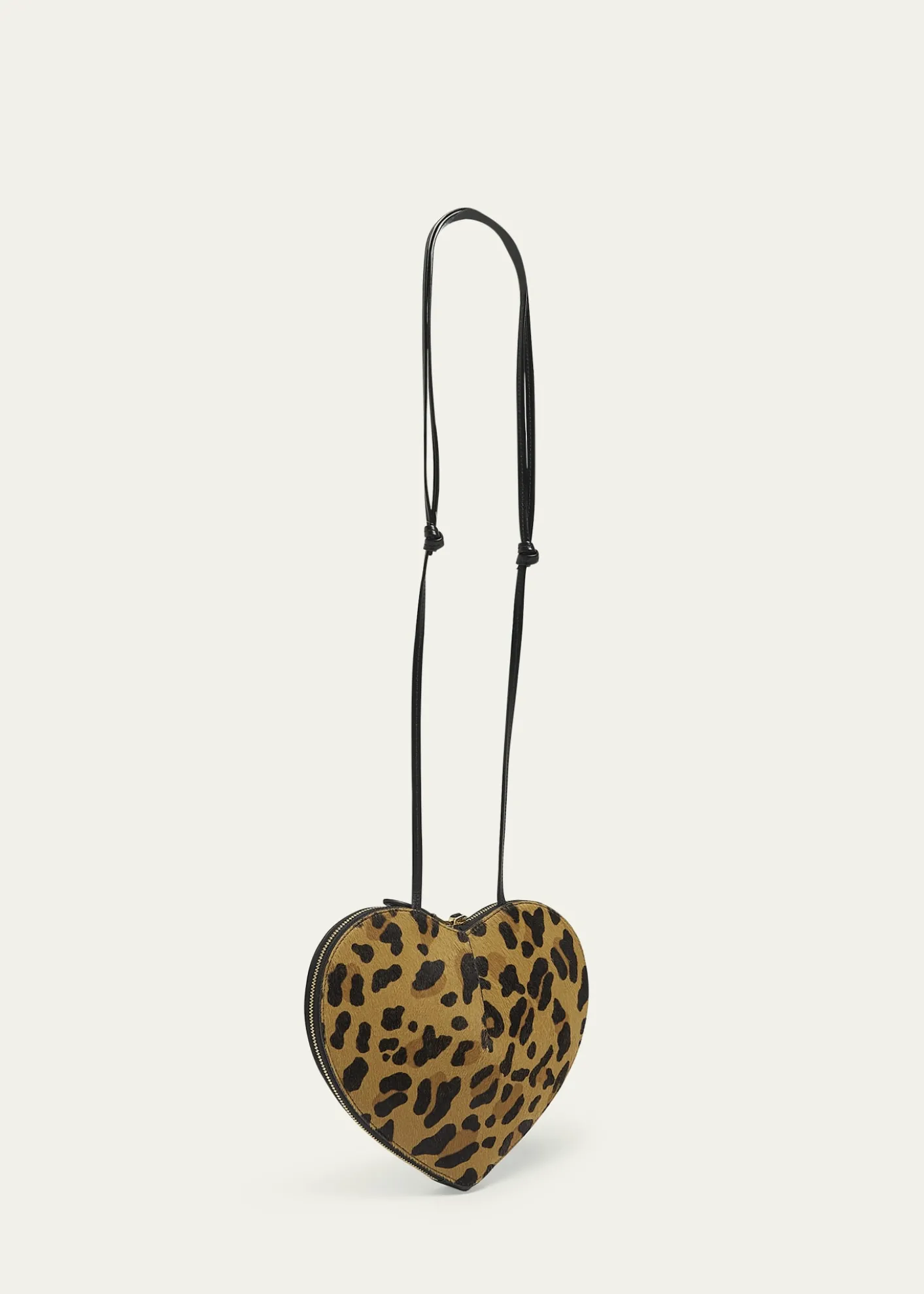 ALAIALe Coeur Crossbody Bag in Leopard Calf Hair