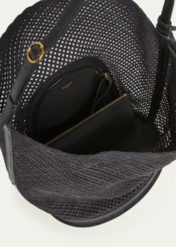ALAIALe Hip Large Suede Mesh Bucket Bag