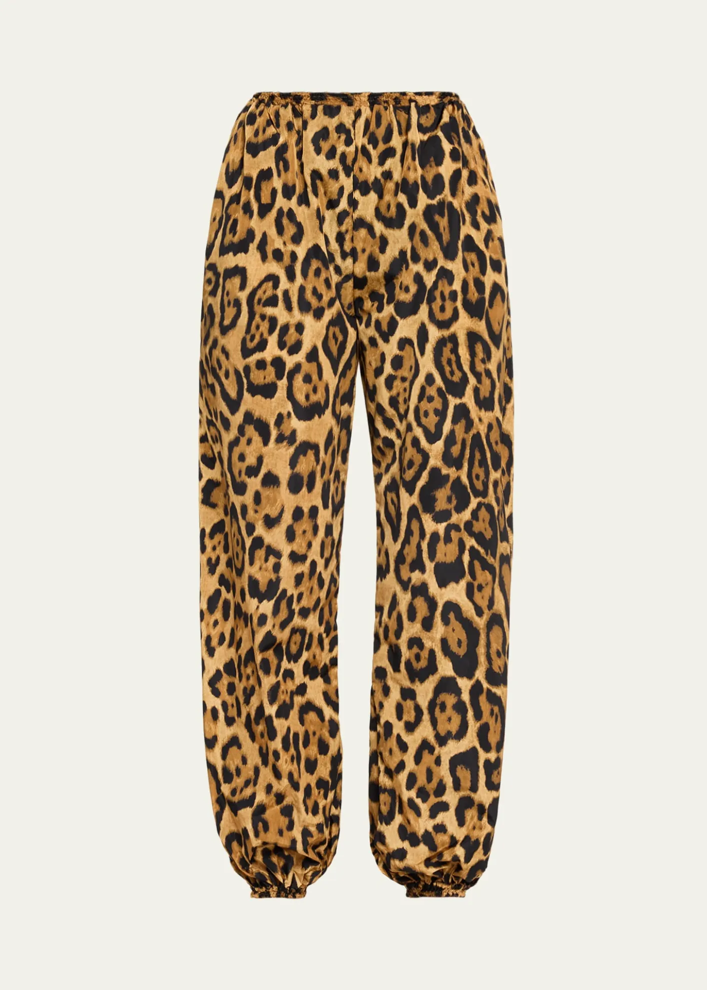 ALAIALeopard-Print Nylon Balloon Pants