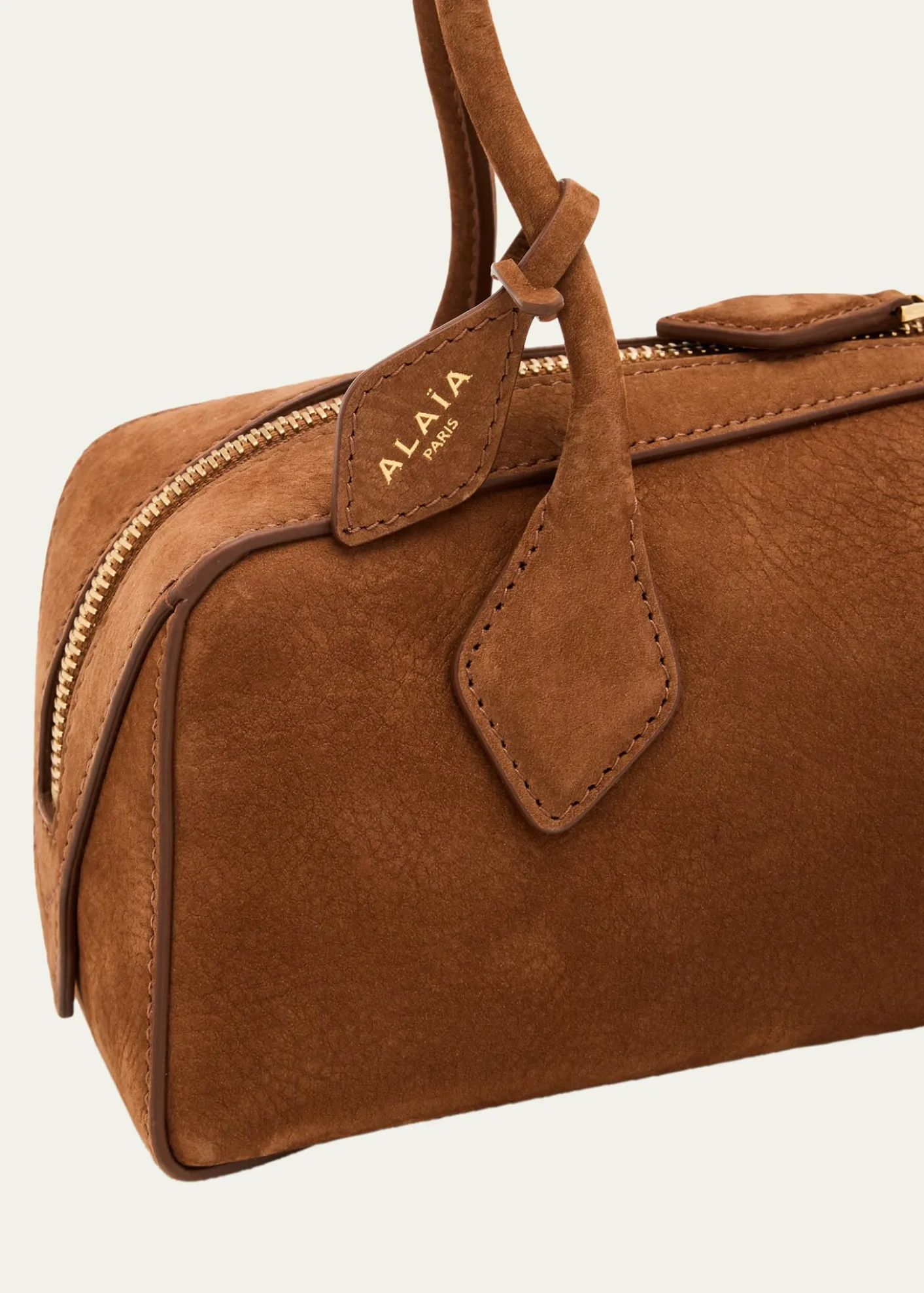 ALAIALe Teckel Medium Suede Shoulder Bag