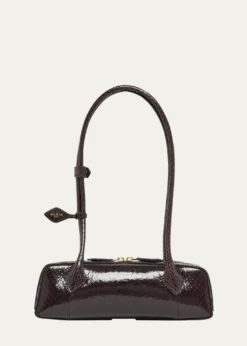 ALAIALe Teckel Small Lizard Shoulder Bag