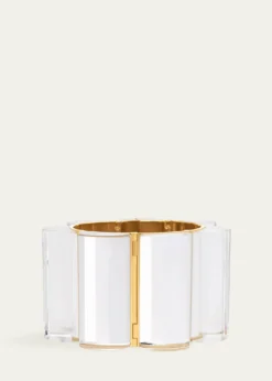 ALAIALucite Stacking Tube Cuff Bracelet