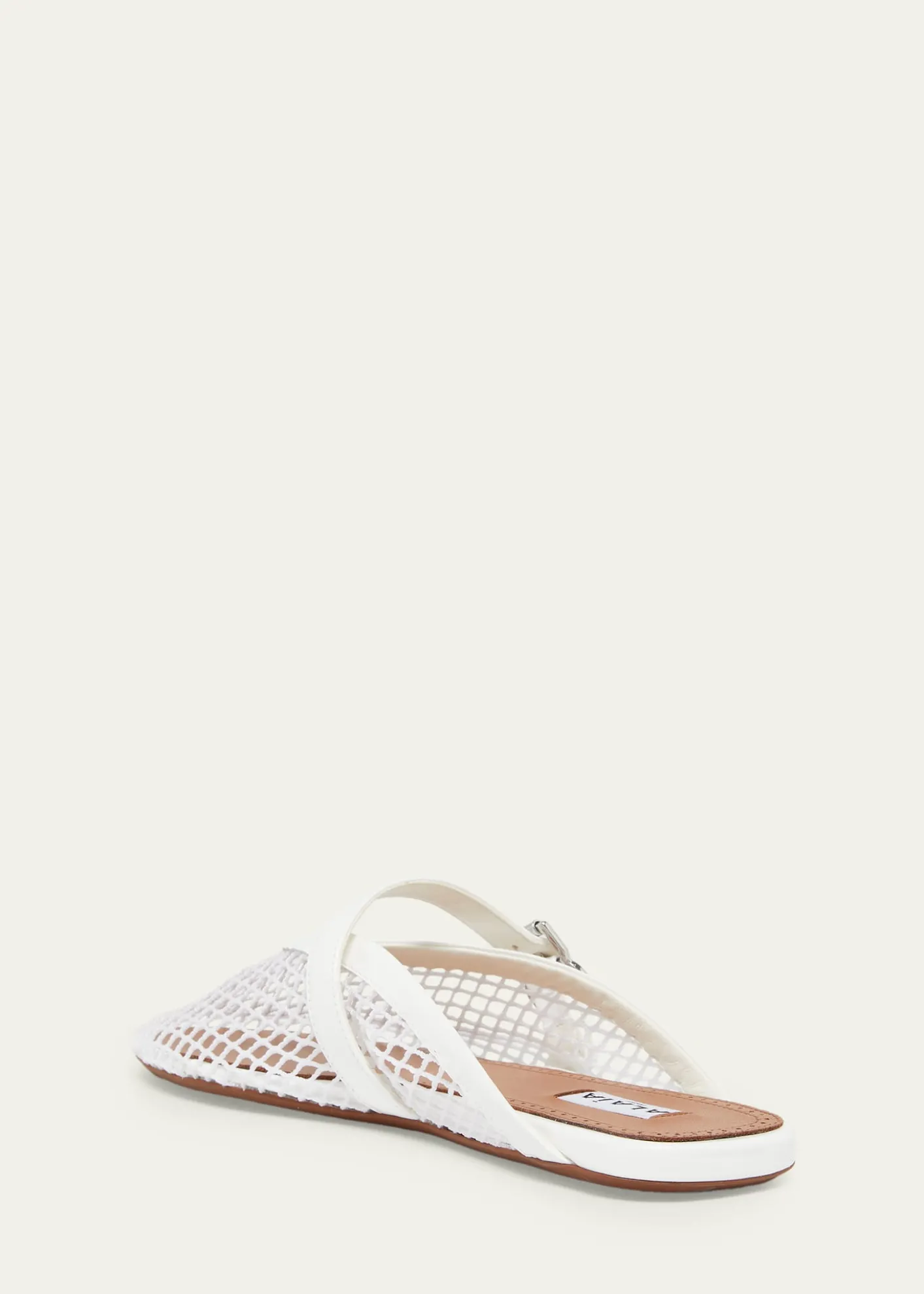 ALAIAMesh Mary Jane Ballerina Mules