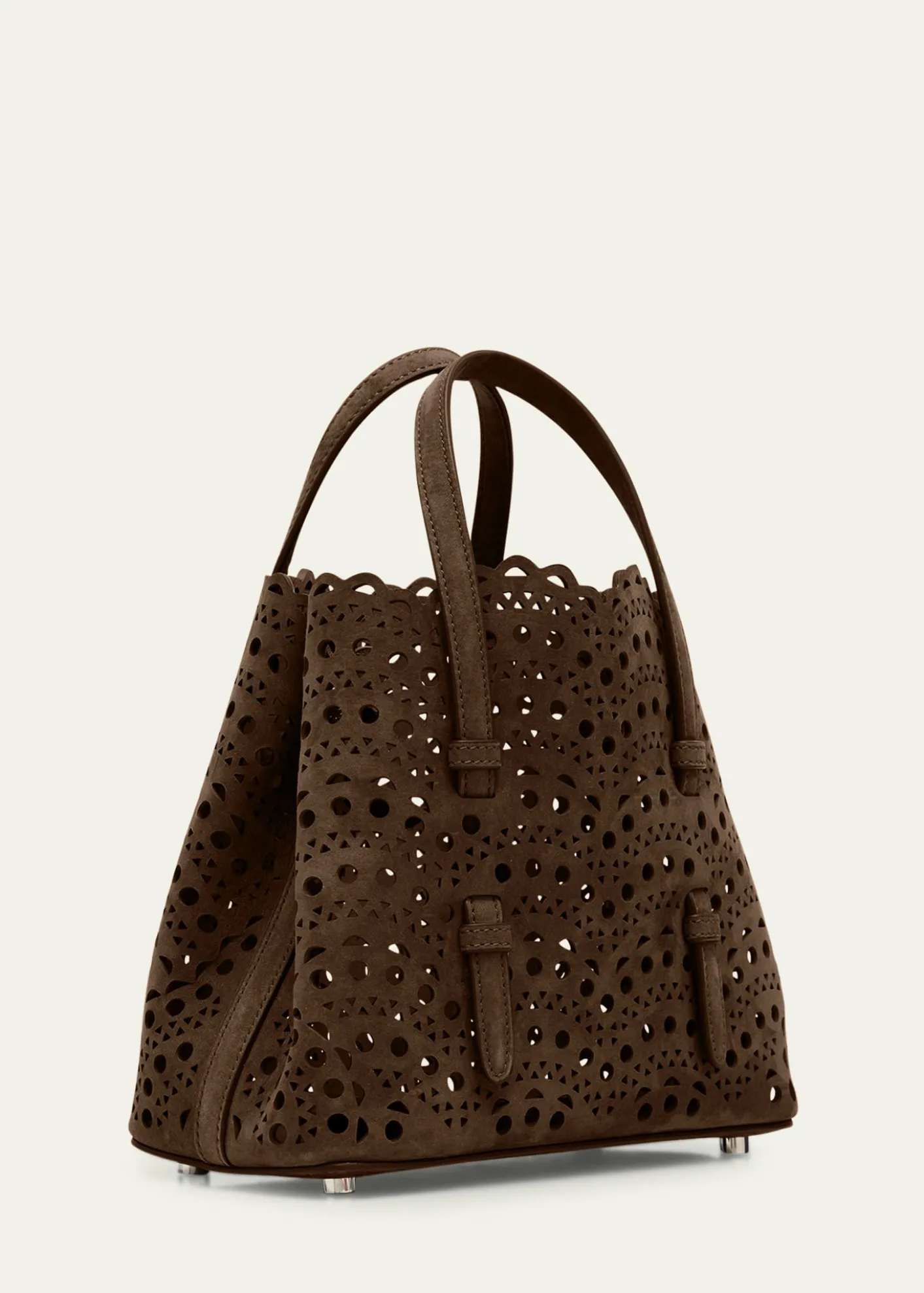 ALAIAMina 20 Top-Handle Bag in Perforated Suede