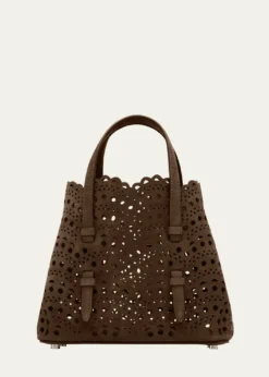 ALAIAMina 20 Top-Handle Bag in Perforated Suede
