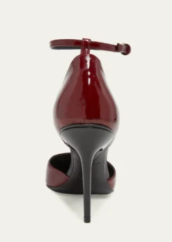 ALAIA90mm d'Orsay Shiny Leather Ankle-Strap Pumps