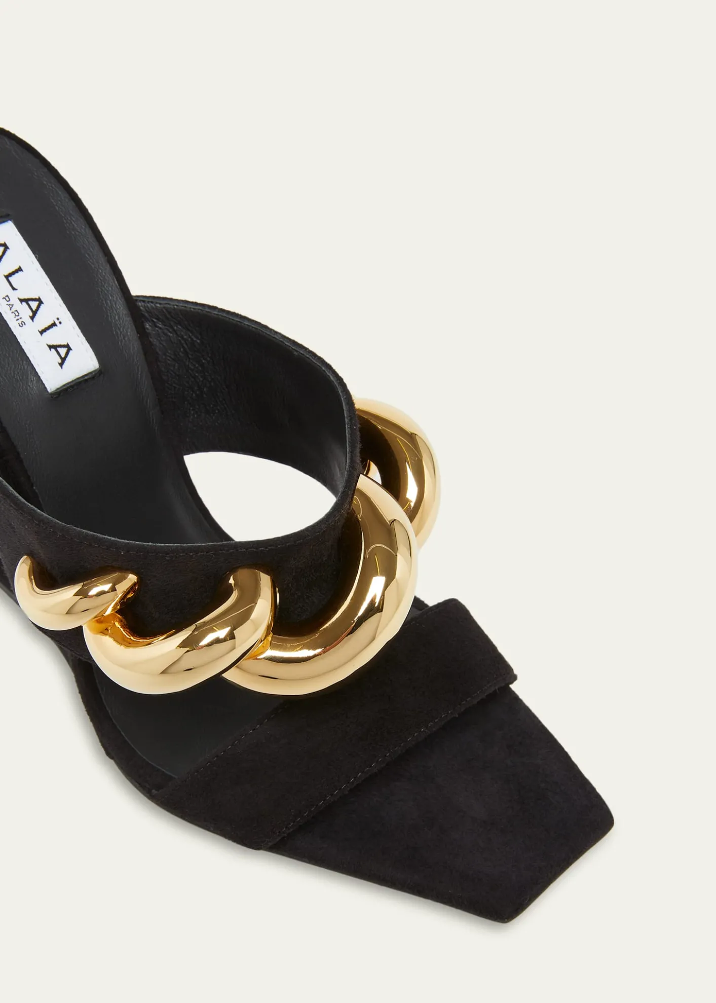 ALAIA110mm Jewel Suede Wedge Mules