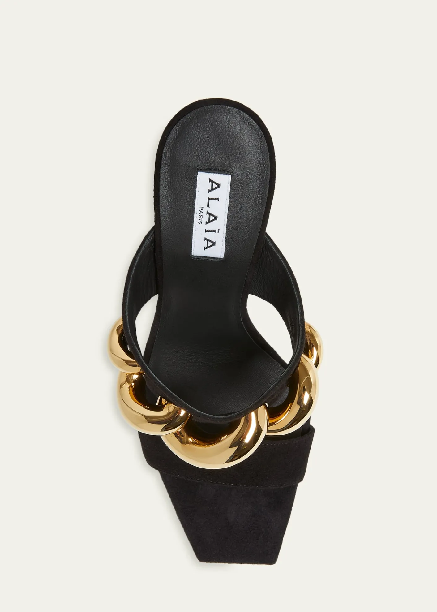 ALAIA110mm Jewel Suede Wedge Mules
