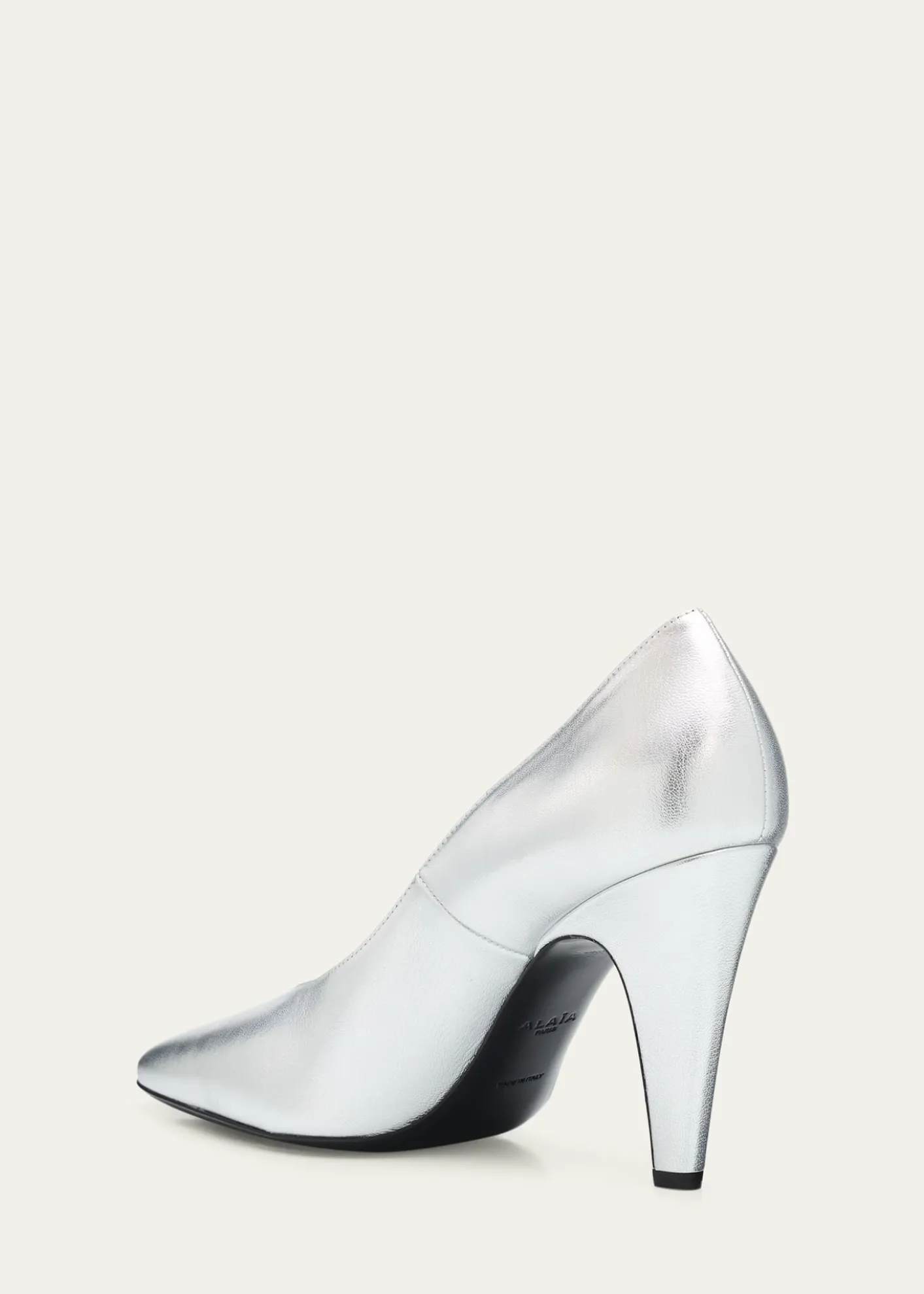 ALAIA90mm Metallic Leather Pumps