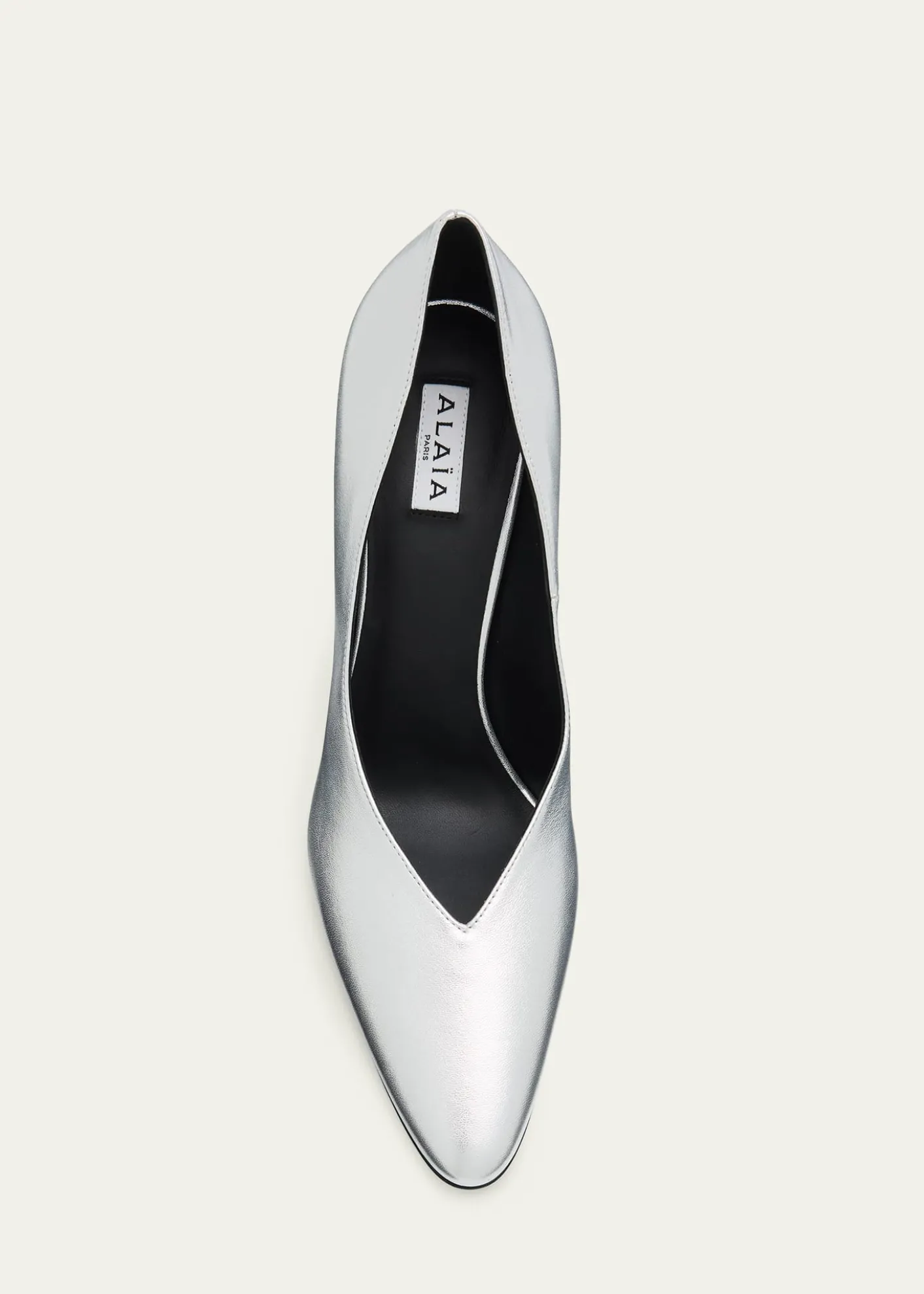 ALAIA90mm Metallic Leather Pumps