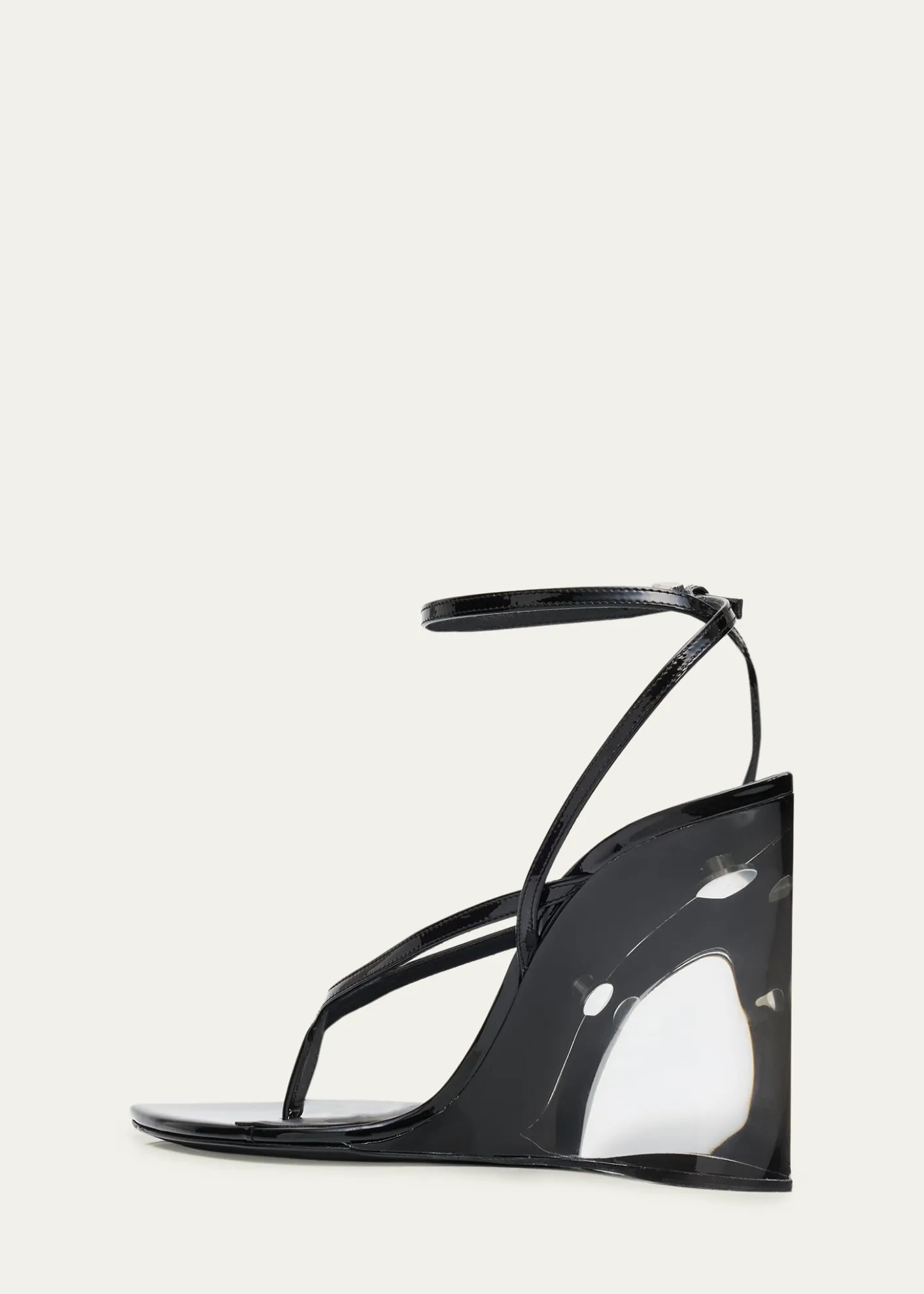 ALAIA90mm Patent Leather Wedge Sandals