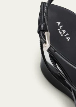 ALAIA90mm Patent Leather Wedge Sandals