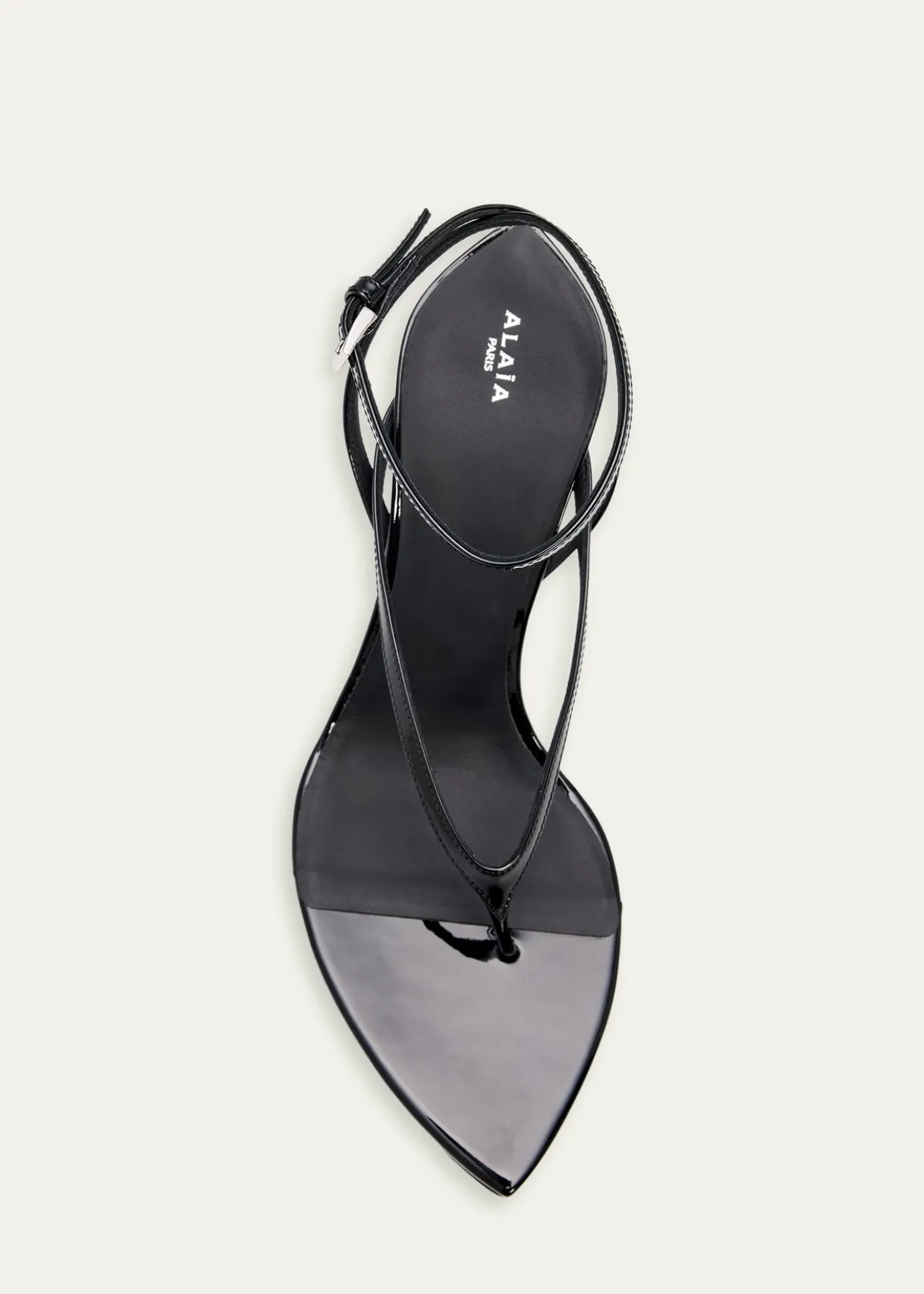 ALAIA90mm Patent Leather Wedge Sandals
