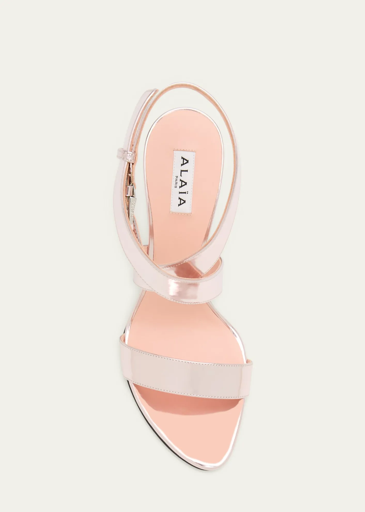 ALAIA90mm Patent Metallic Leather Sandals