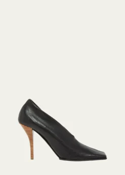 ALAIA90mm Square-Toe Leather Pumps