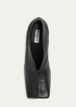 ALAIA90mm Square-Toe Leather Pumps