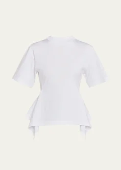 ALAIAPanelled Short-Sleeve Top