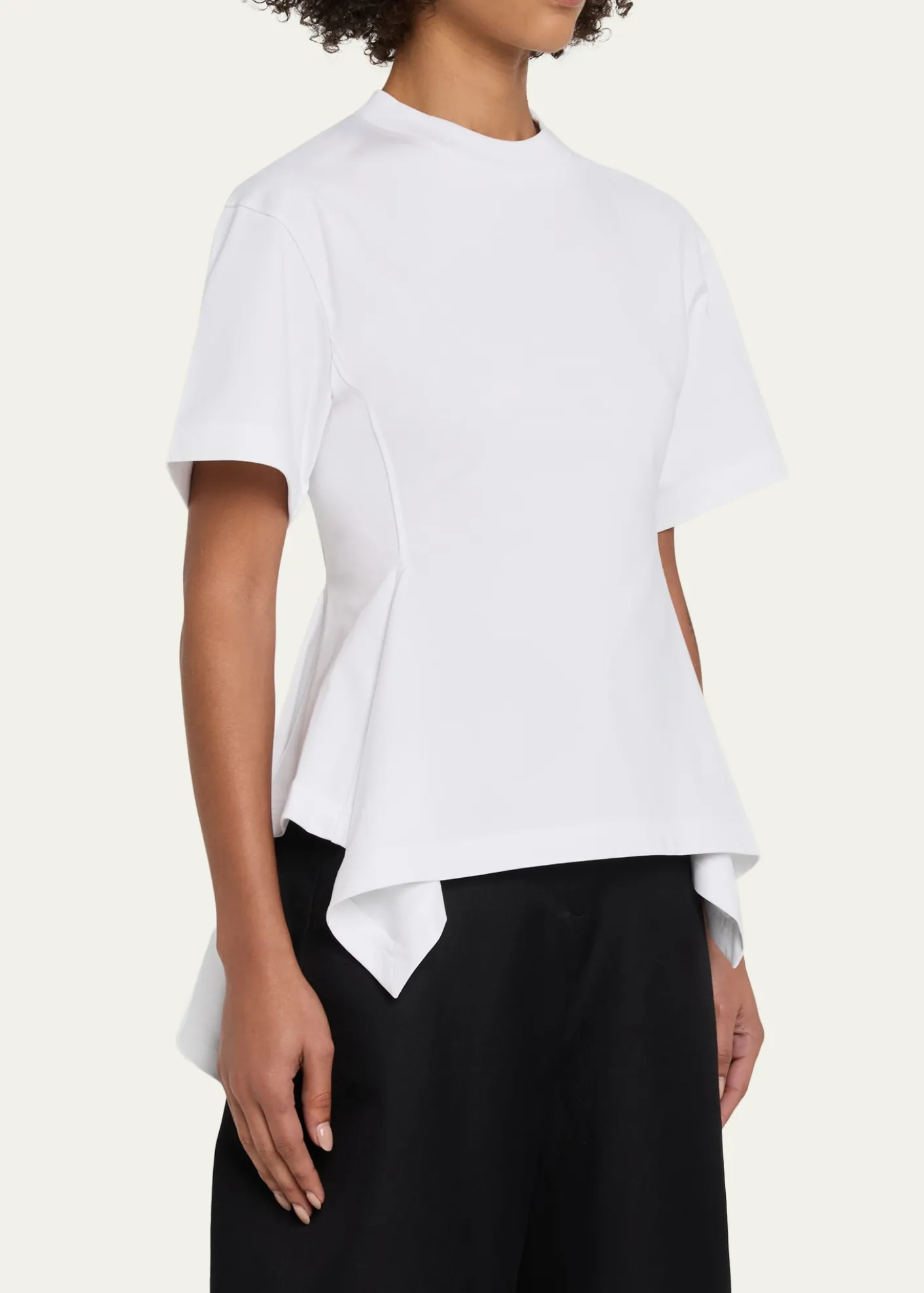 ALAIAPanelled Short-Sleeve Top