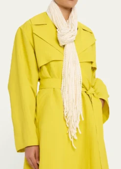 ALAIAPaper Belted Midi Trench Coat