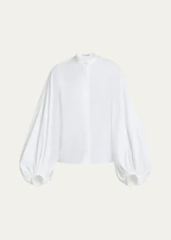ALAIAPuff Sleeve Button Down Blouse