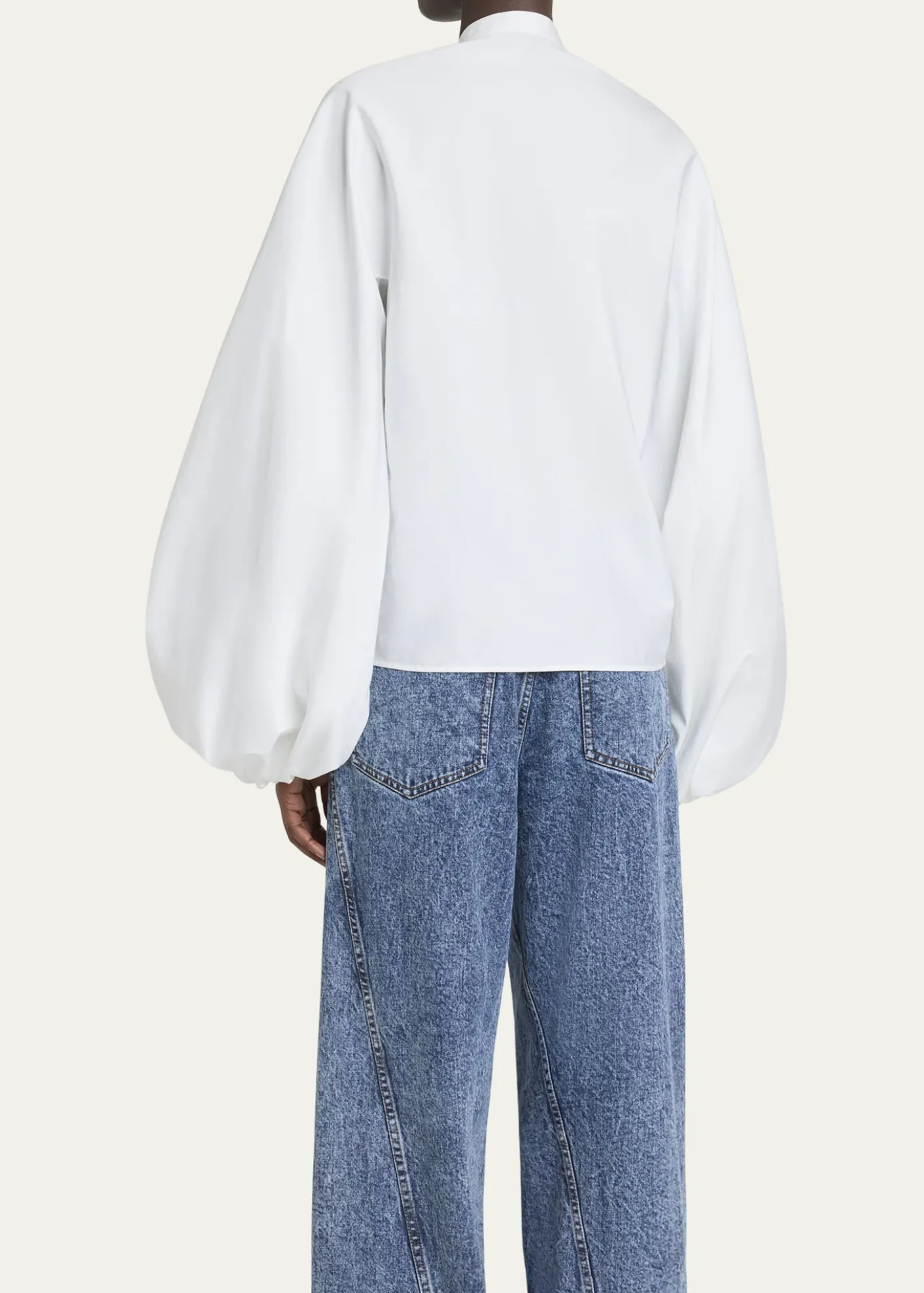 ALAIAPuff Sleeve Button Down Blouse