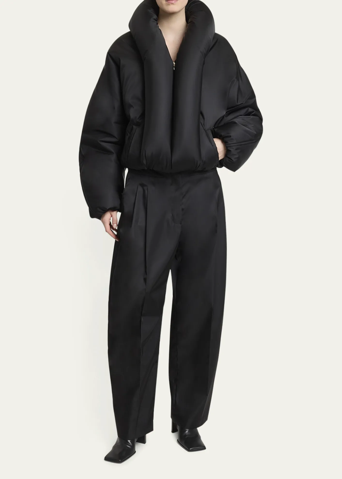 ALAIATaffeta Padded Bomber Jacket