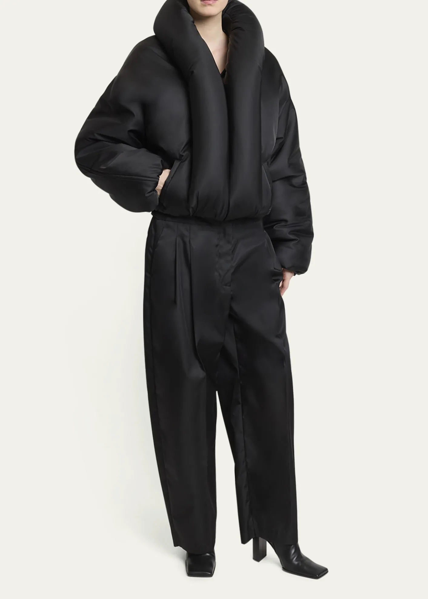 ALAIATaffeta Padded Bomber Jacket