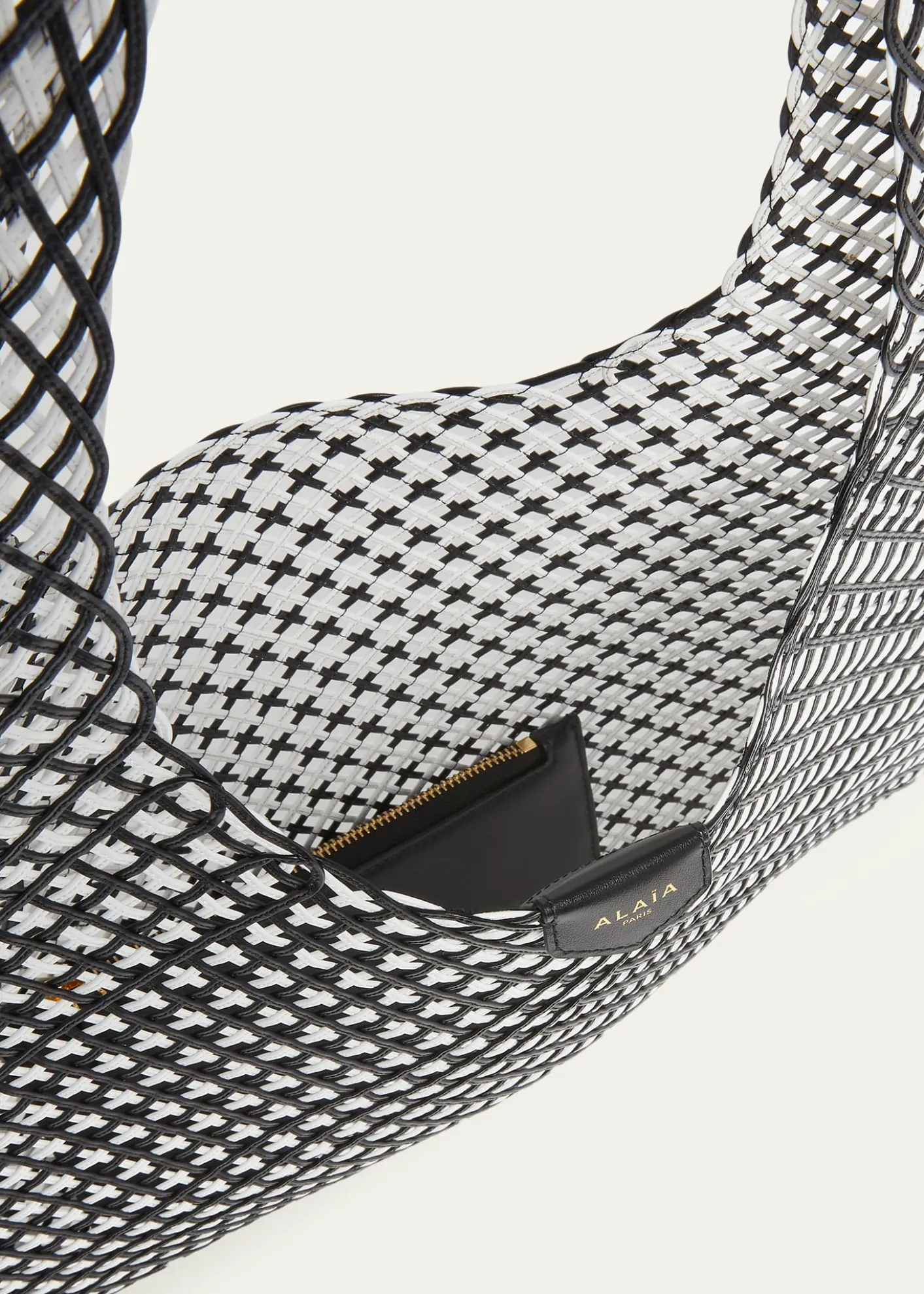 ALAIAWoven Leather Hobo Bag