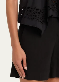 A.L.C.Aleia Cotton Eyelet Halter Top