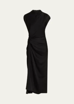 A.L.C.Alma Draped Satin Viscose Dress