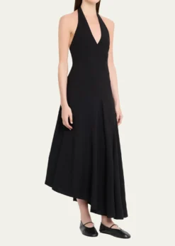 A.L.C.Celina Linen-Blend Halter Dress