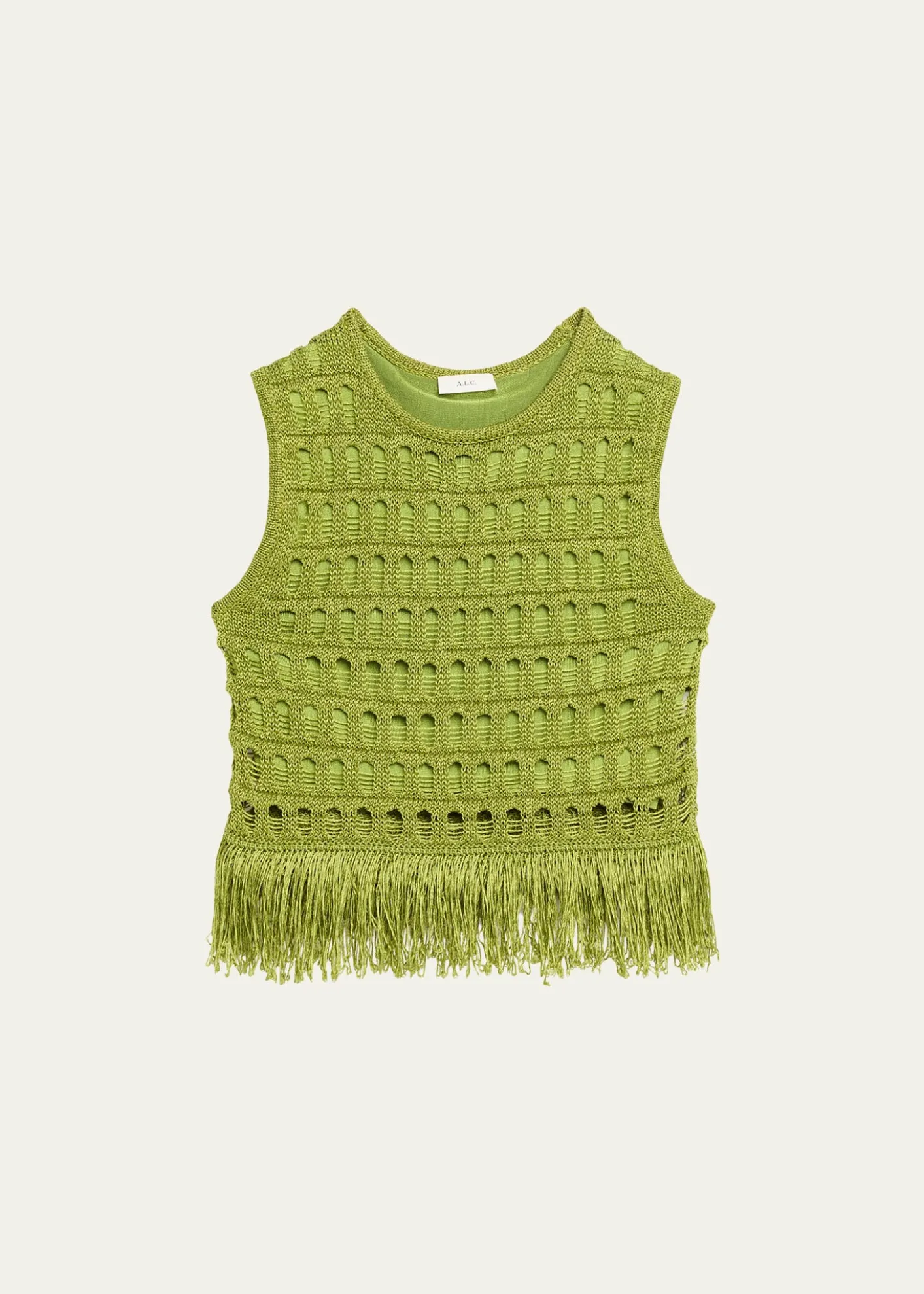 A.L.C.Esme Open-Knit Fringe Top