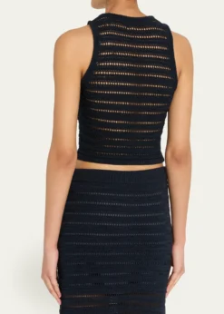 A.L.C.Gale Open Knit Sleeveless Crop Top