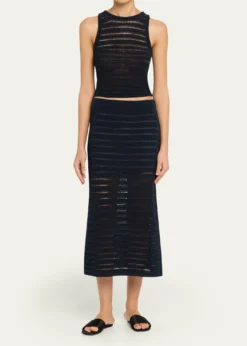 A.L.C.Gale Open Knit Sleeveless Crop Top